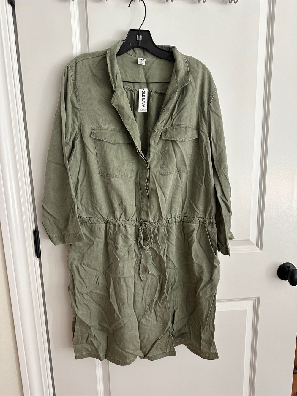 Old Navy Olive Green Utility Jacket Dress